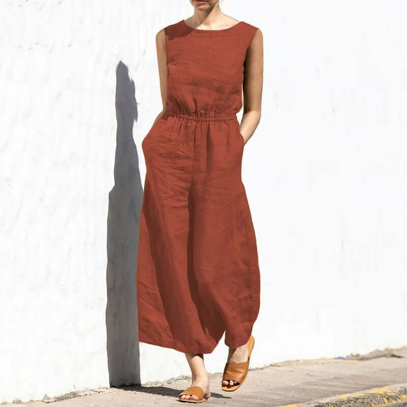 Sleeveless Women's Jumpsuit - Casual & Formal