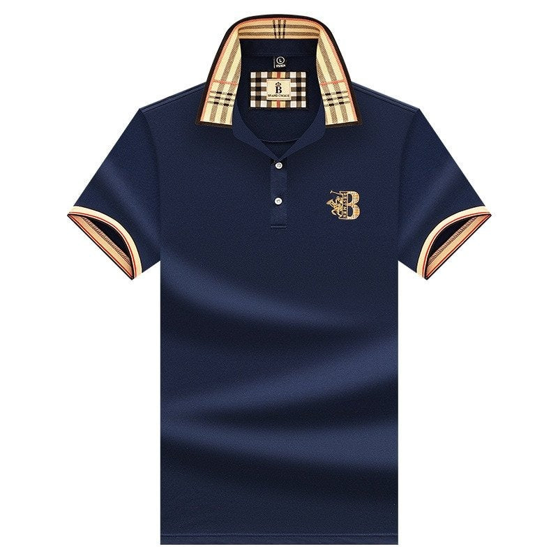Stylish red men's collared polo shirt, a versatile top for casual outings & comfortable everyday wear.
