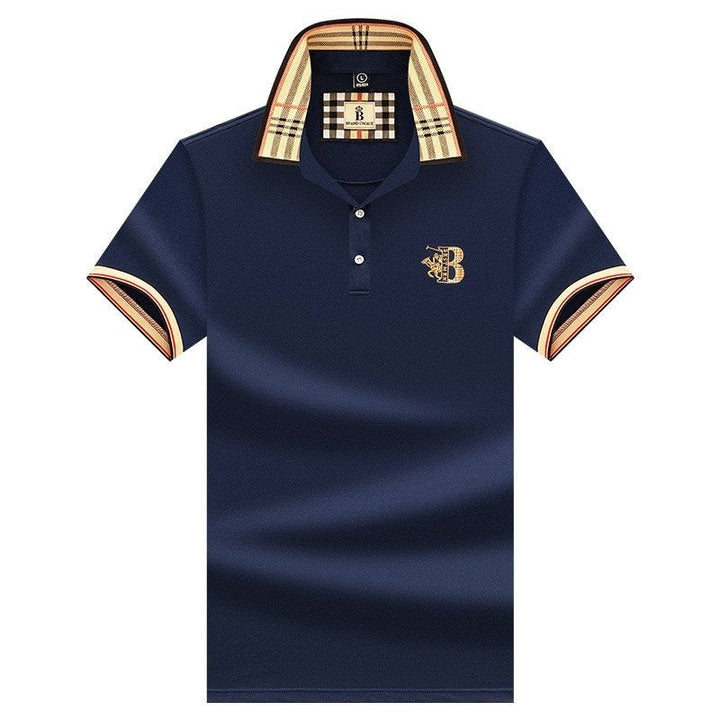 Stylish red men's collared polo shirt, a versatile top for casual outings & comfortable everyday wear.