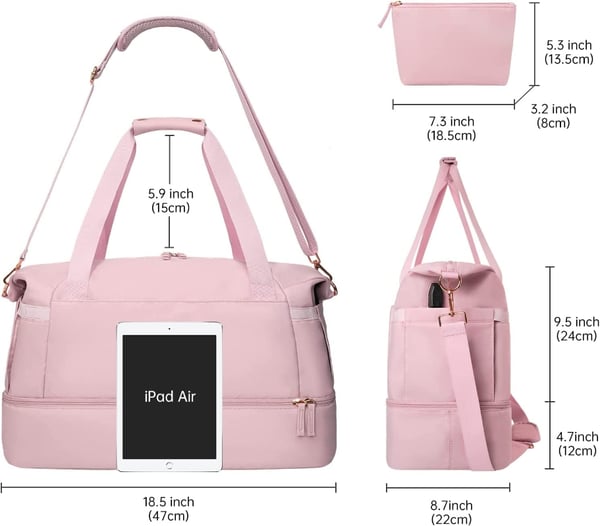 Close-up of the women's waterproof tote bag material, highlighting its durable & protective features.