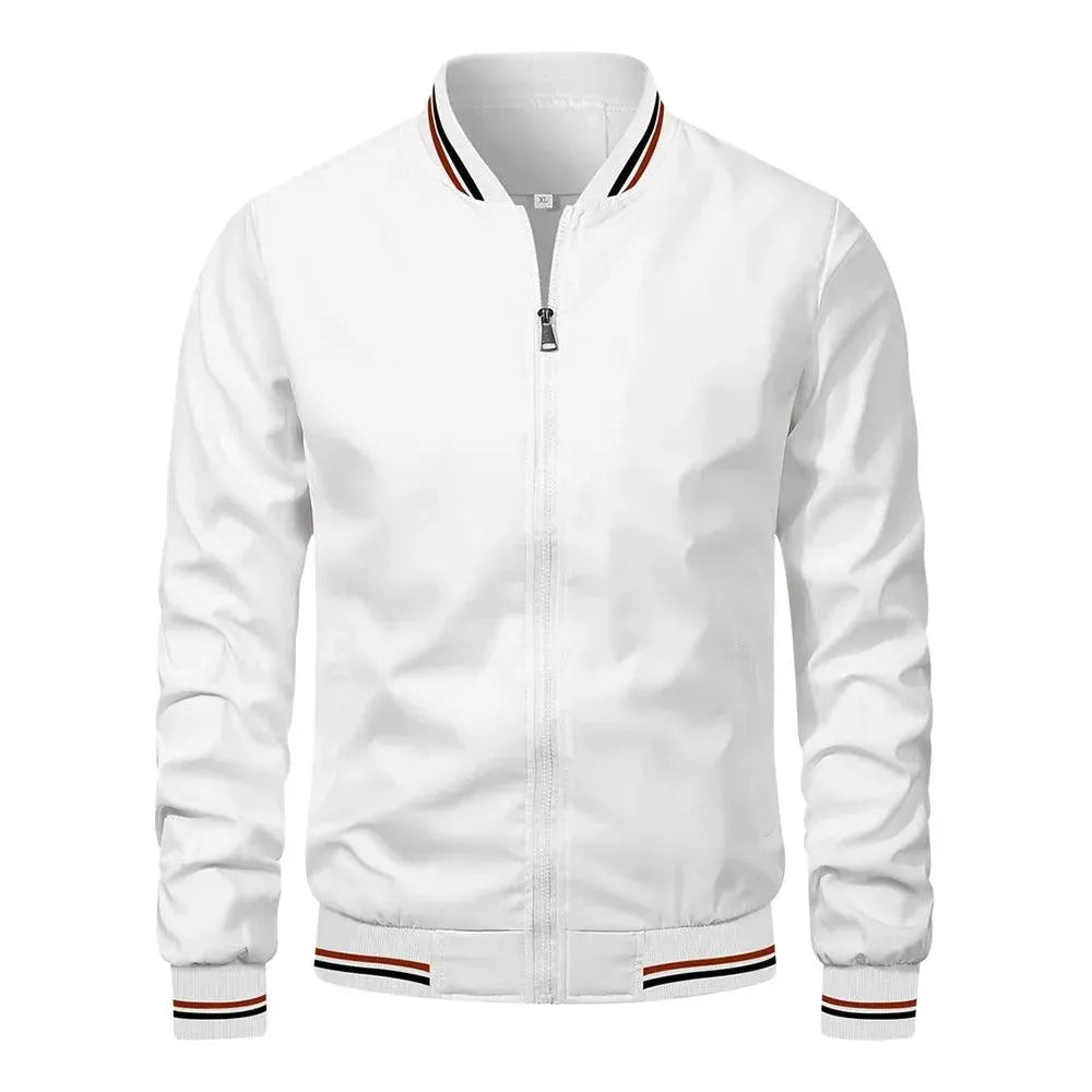 Lightweight men's bomber jacket, perfect for spring/autumn. Stylish & comfortable casual outerwear.