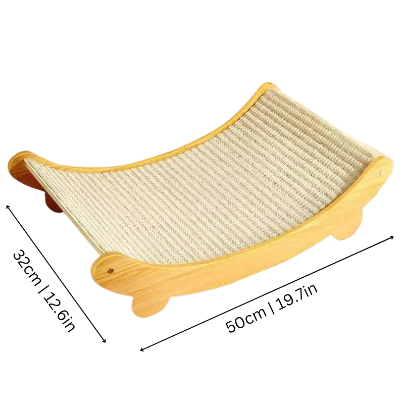 Ergonomic cat bed & scratcher lounge. Corrugated cardboard offers a comfortable resting spot for any feline.