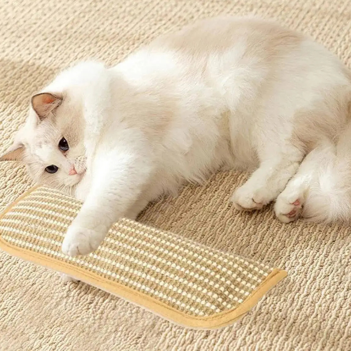 Catnip toy pillow for cats, promoting stress relief and claw care with its durable scratcher surface.