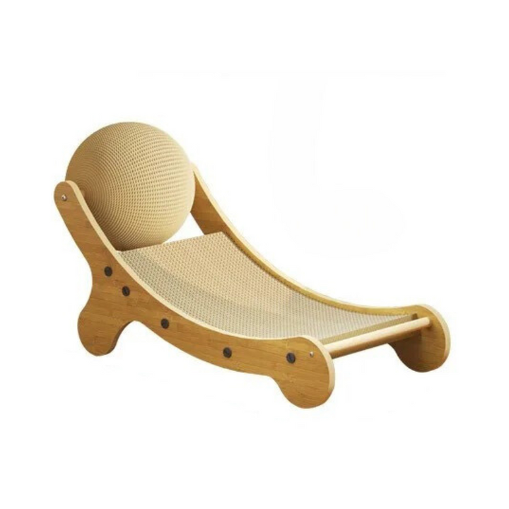 Sisal cat scratcher & play area, a multi-functional pet furniture protector for active cats to climb and play.