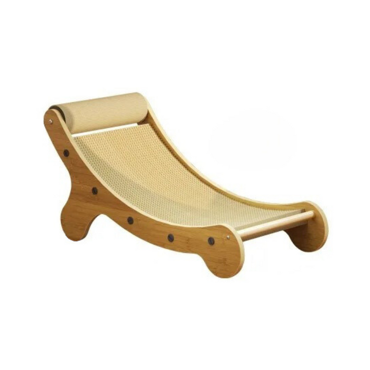 Pet cats' sisal scratcher and interactive play toy, offering a climbing post, rest area, and furniture protection.