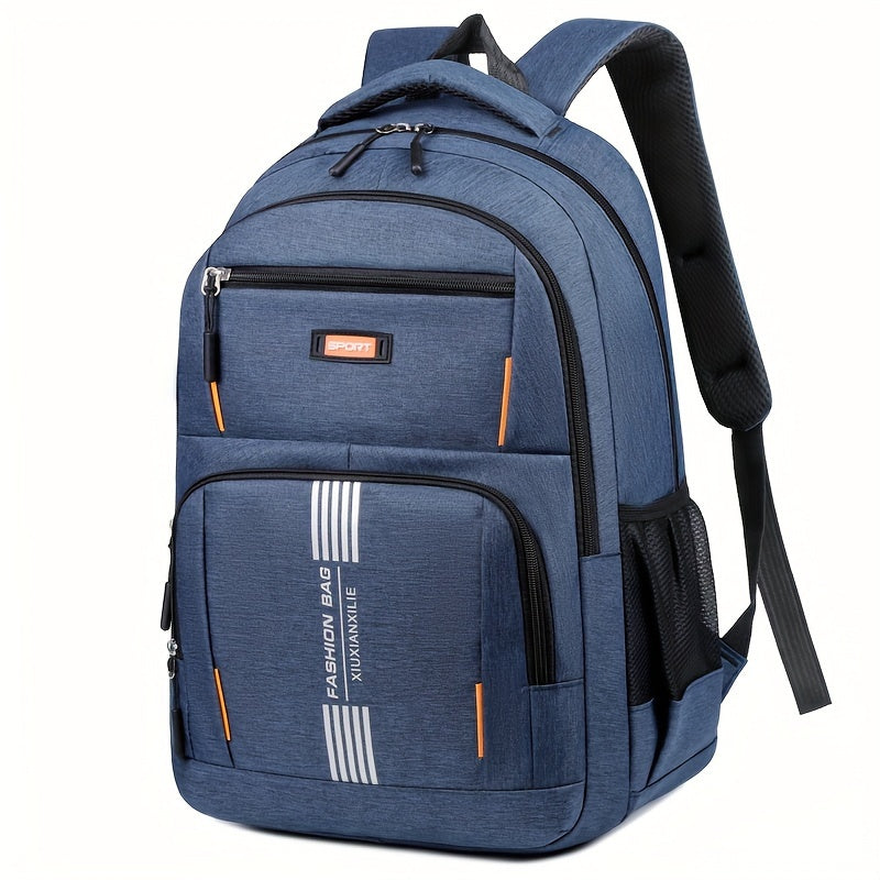 Classic men's full grain leather laptop backpack. Durable and stylish for daily carry and commutes.