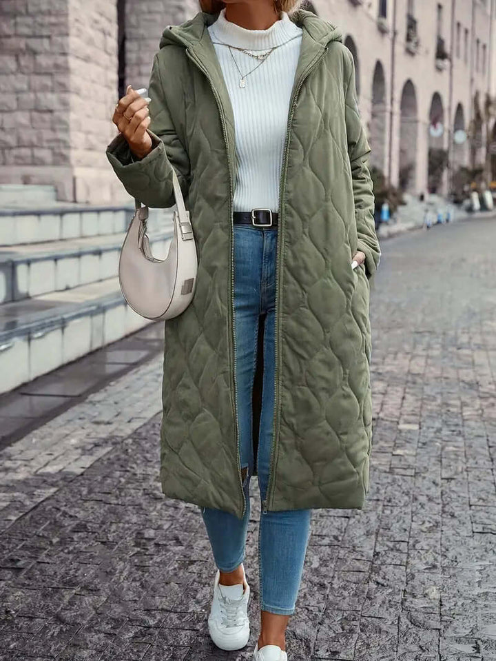 Women's Quilted Coat with Hood