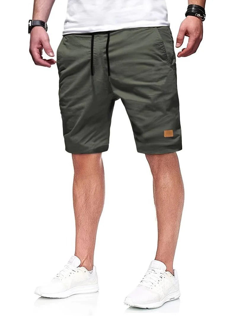 Comfortable men's lounge shorts with drawstring waist, perfect for relaxing or casual outings.
