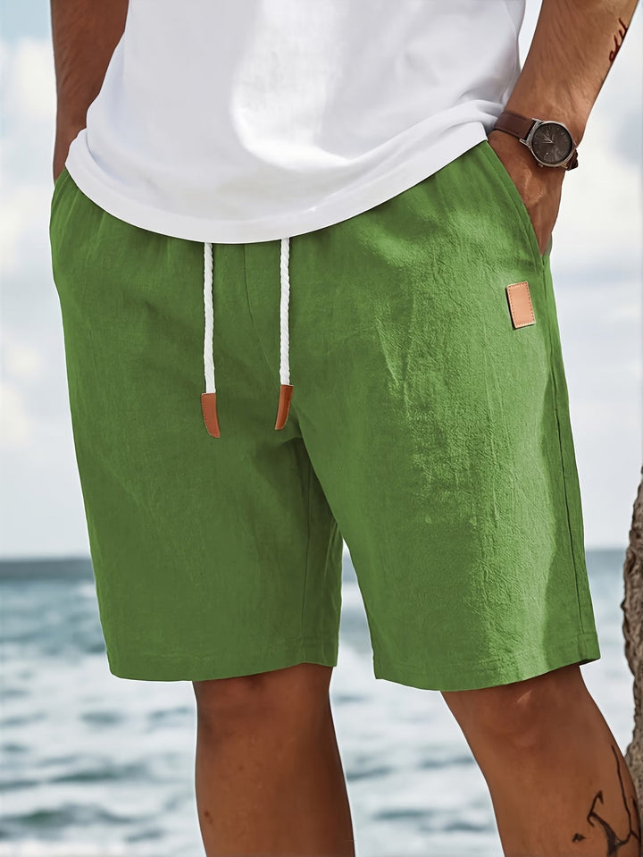 Comfortable men's summer shorts with drawstring, ideal for versatile everyday wear & warm-weather casual style.