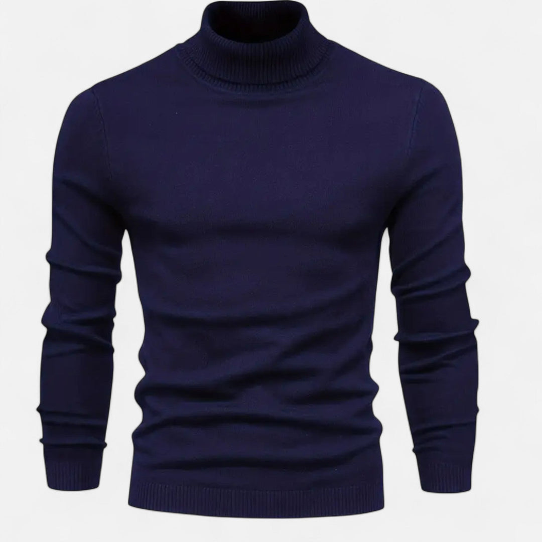 Modern men's casual pullover sweater with classic lapel neck. Excellent for stylish layering in autumn & winter.
