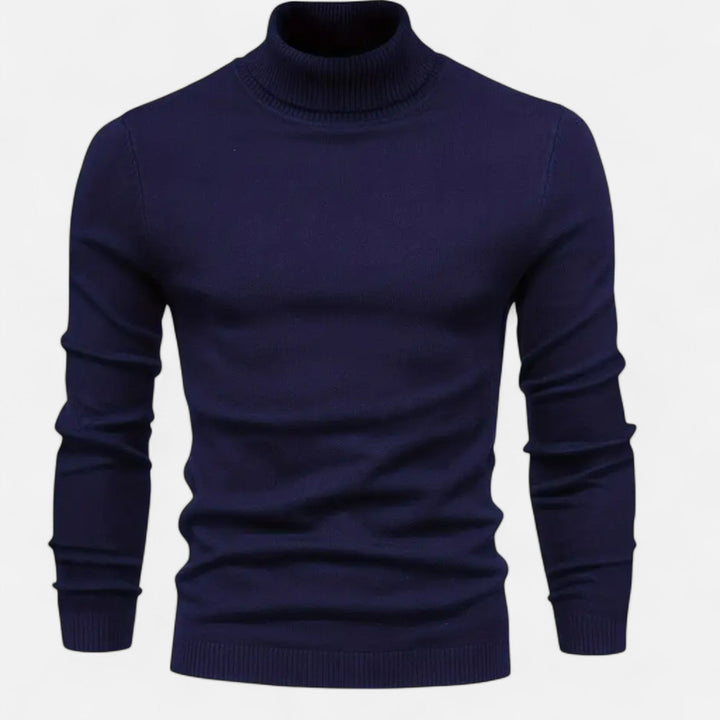 Modern men's casual pullover sweater with classic lapel neck. Excellent for stylish layering in autumn & winter.