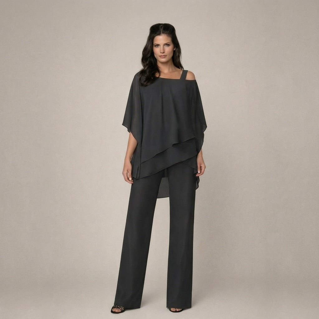Versatile women's matching off-shoulder 2-piece set, ideal for a chic summer outfit.