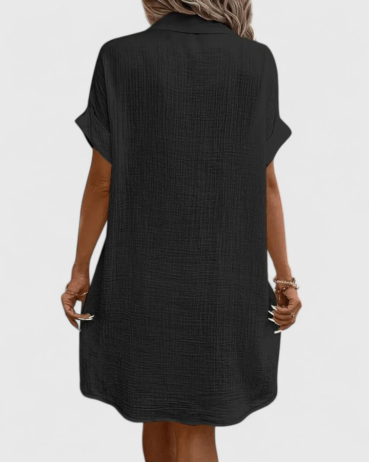 Sophisticated women's midi dress, a must-have for chic summer fashion and casual elegance.