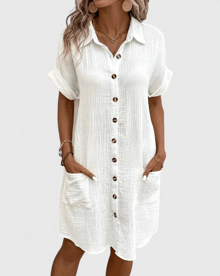 Everyday style women's midi dress, a chic summer staple with a relaxed fit and sophisticated appeal.