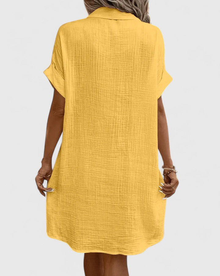 Chic women's midi dress, designed for versatile summer fashion, flattering fit, and sophisticated charm.