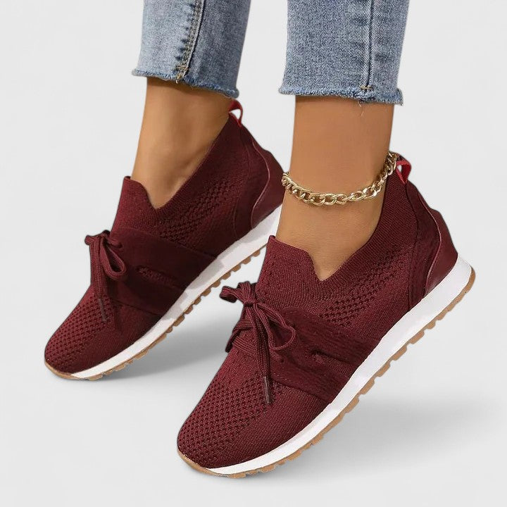 Stylish women's casual orthopaedic walking sneakers with non-slip sole and supportive design.