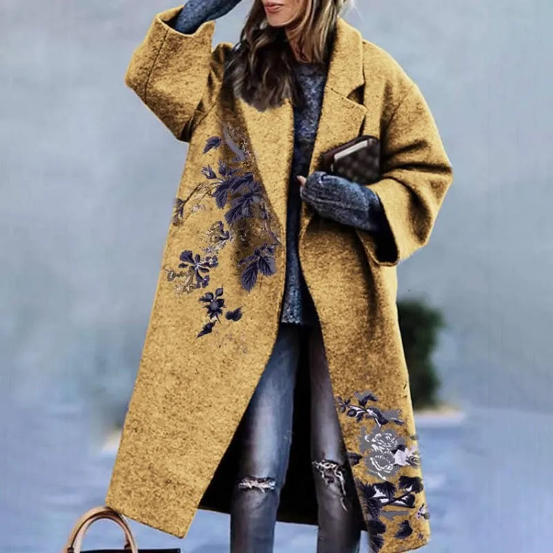 Chic oversized coat for men & women, comfortable fit, versatile design, fall winter fashion.