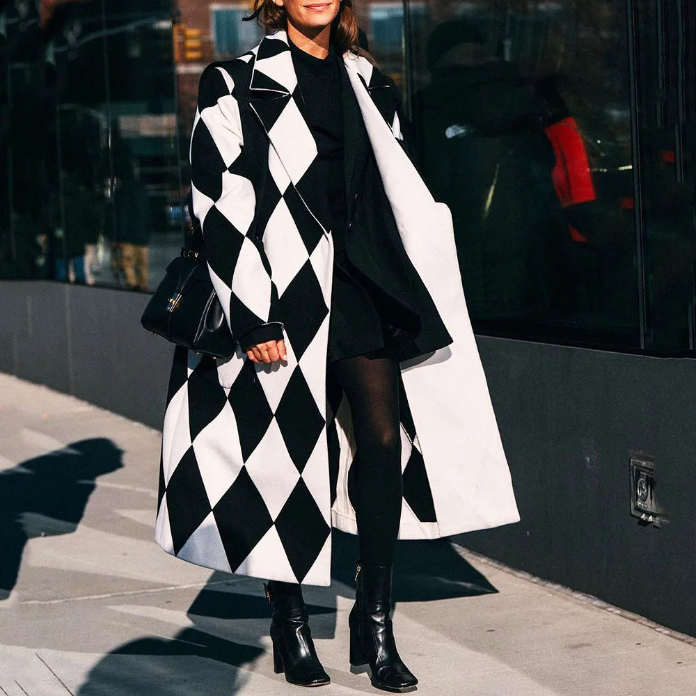 Chic unisex oversized coat, comfortable fit, versatile for any stylish fall winter outfit.