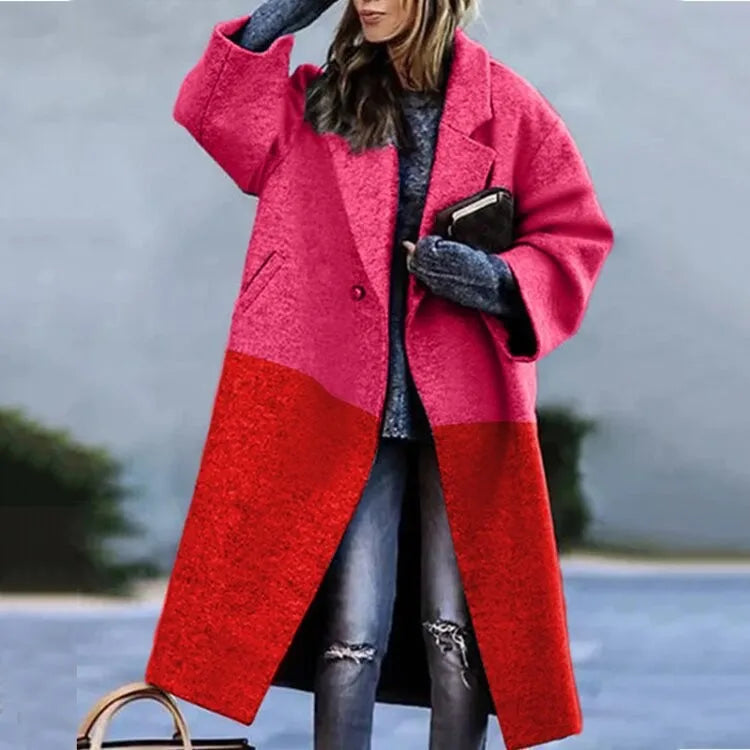 Unisex oversized coat, comfortable, chic apparel for versatile casual elegant styling.
