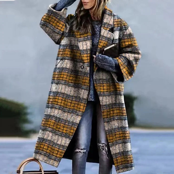 Stylish long sleeve oversized coat, unisex, perfect fall winter outerwear for comfort.