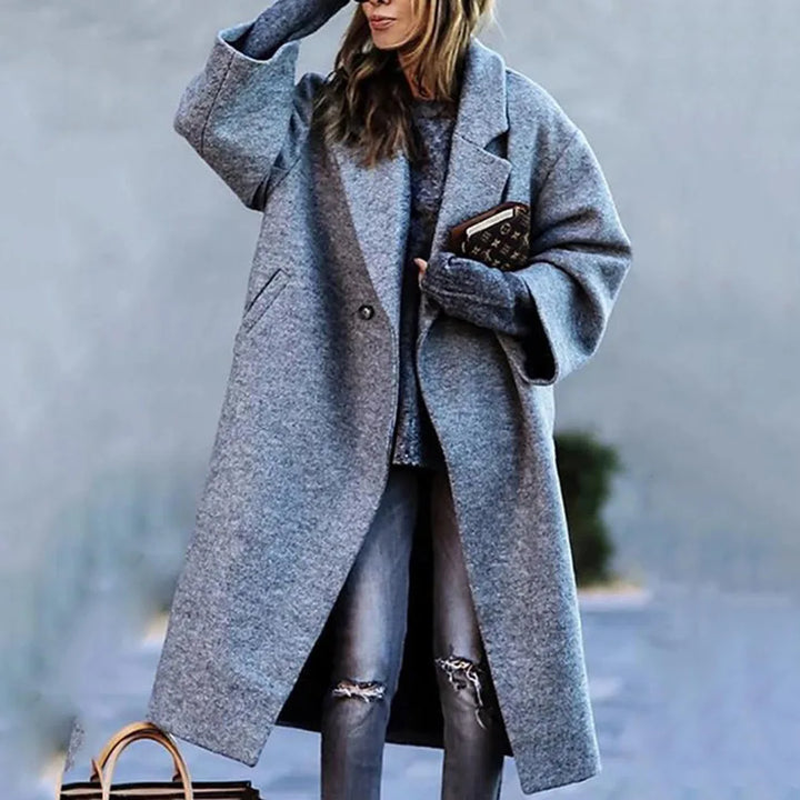 Stylish comfort with this long sleeve unisex oversized coat, perfect for fall winter.