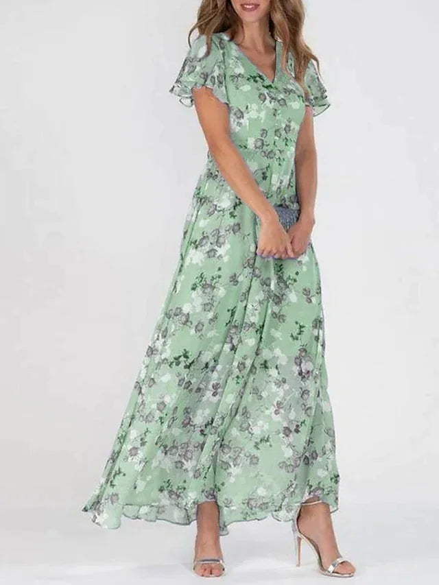 Versatile women's midi dress in a vibrant color, perfect for chic summer fashion & everyday elegance.