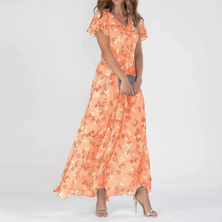 Stylish women's midi dress, a versatile and elegant piece for chic summer outings and daily fashion.