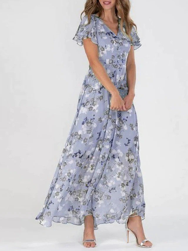 Elegant women's midi dress, a flattering and versatile choice for chic summer parties or everyday wear.