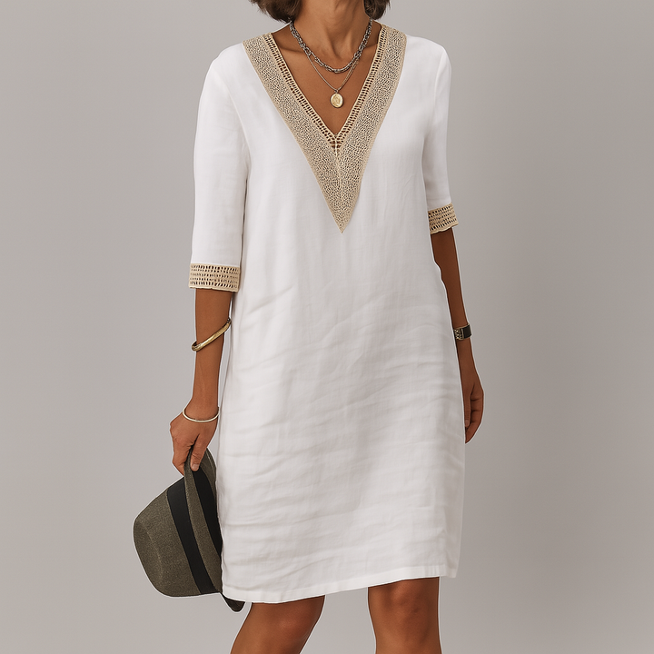 New women's chic midi summer dress. Enjoy effortless style, comfort, and a relaxed fit for spring and summer.