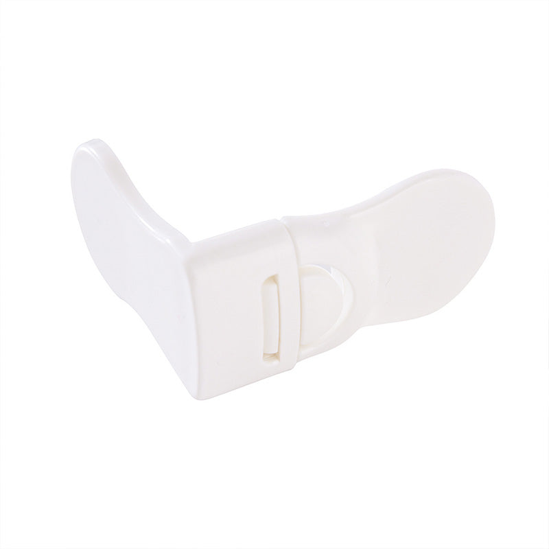Secure child safety cabinet lock, preventing toddlers from opening dangerous drawers. Essential baby proofing.