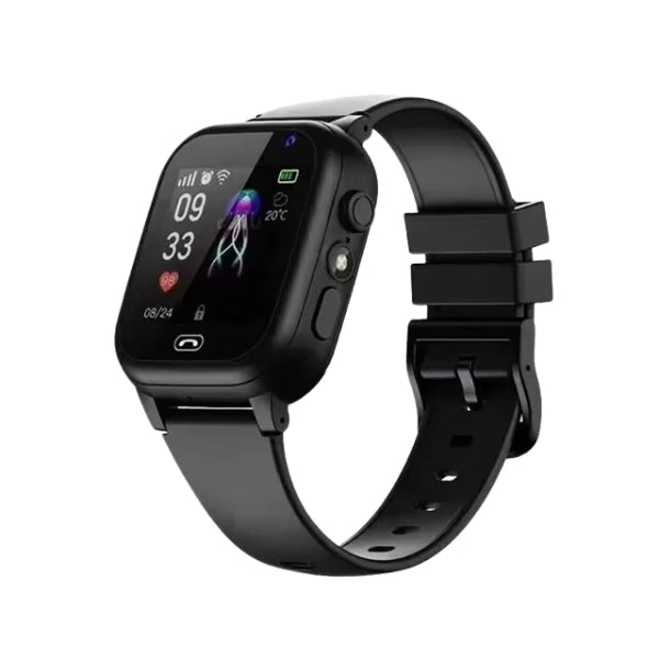 Junior GPS smartwatch with real-time tracking, video calls & SOS button for children's safety.