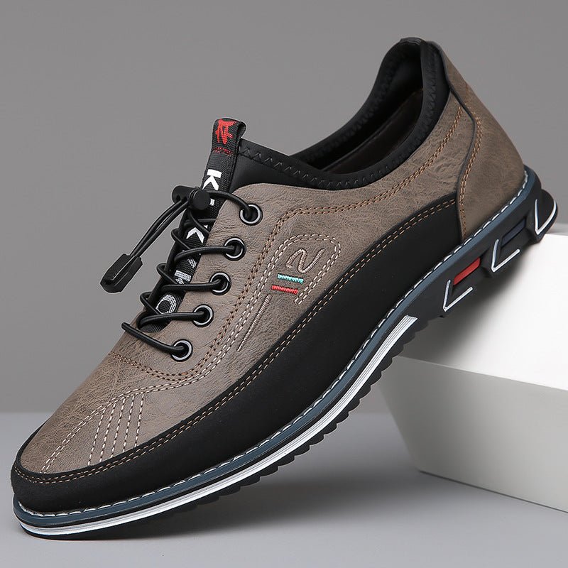 Durable men's oxford shoes in polished black leather, classic style for comfortable formal wear.