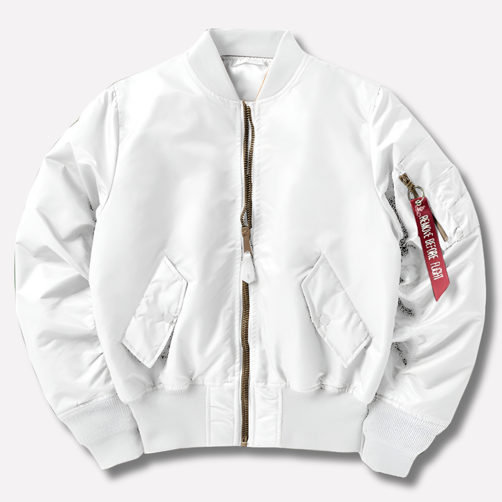Stylish men's classic bomber jacket, a timeless casual coat suitable for everyday wear & versatile layering.