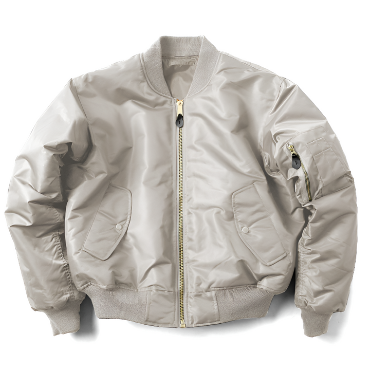 Fashionable women's classic bomber jacket, a versatile outerwear piece for stylish spring & fall outfits.