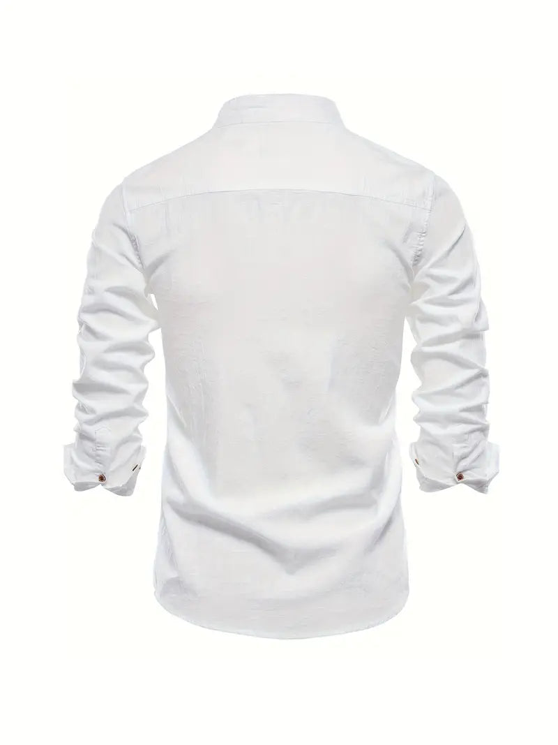 Comfortable men's casual button-down shirt, perfect for everyday fashion & smart casual looks.