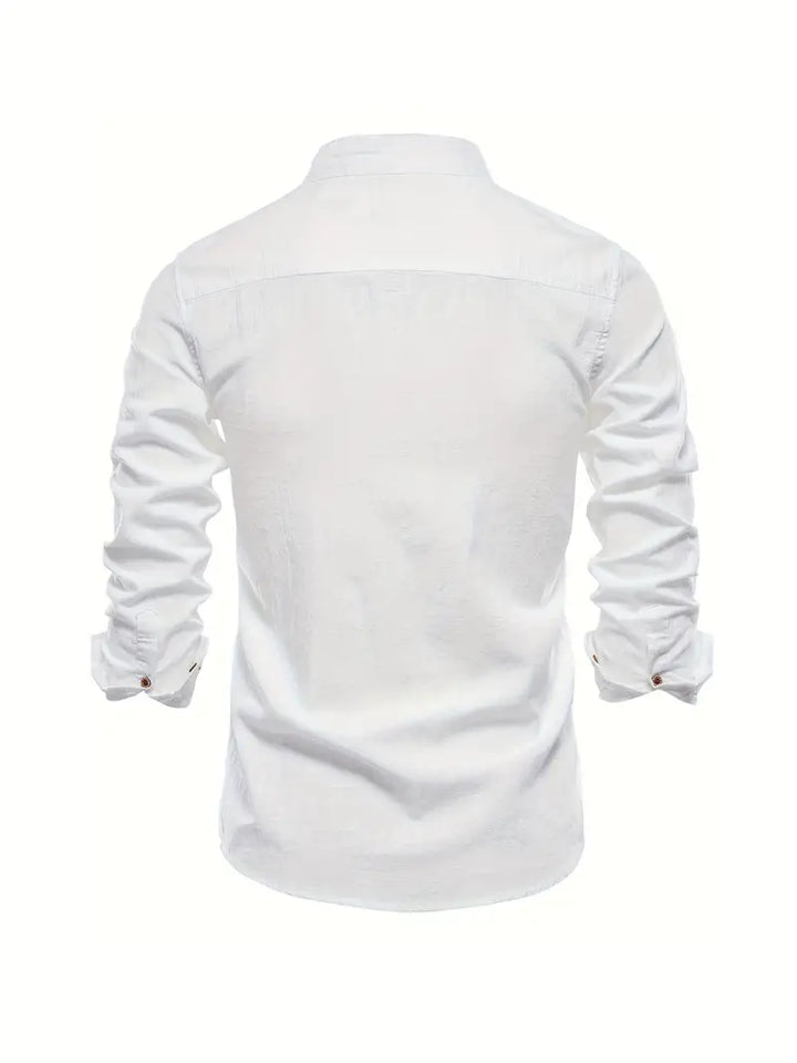 Comfortable men's casual button-down shirt, perfect for everyday fashion & smart casual looks.