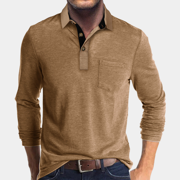 Classic men's polo shirt, short sleeve, perfect for everyday casual style and comfort.