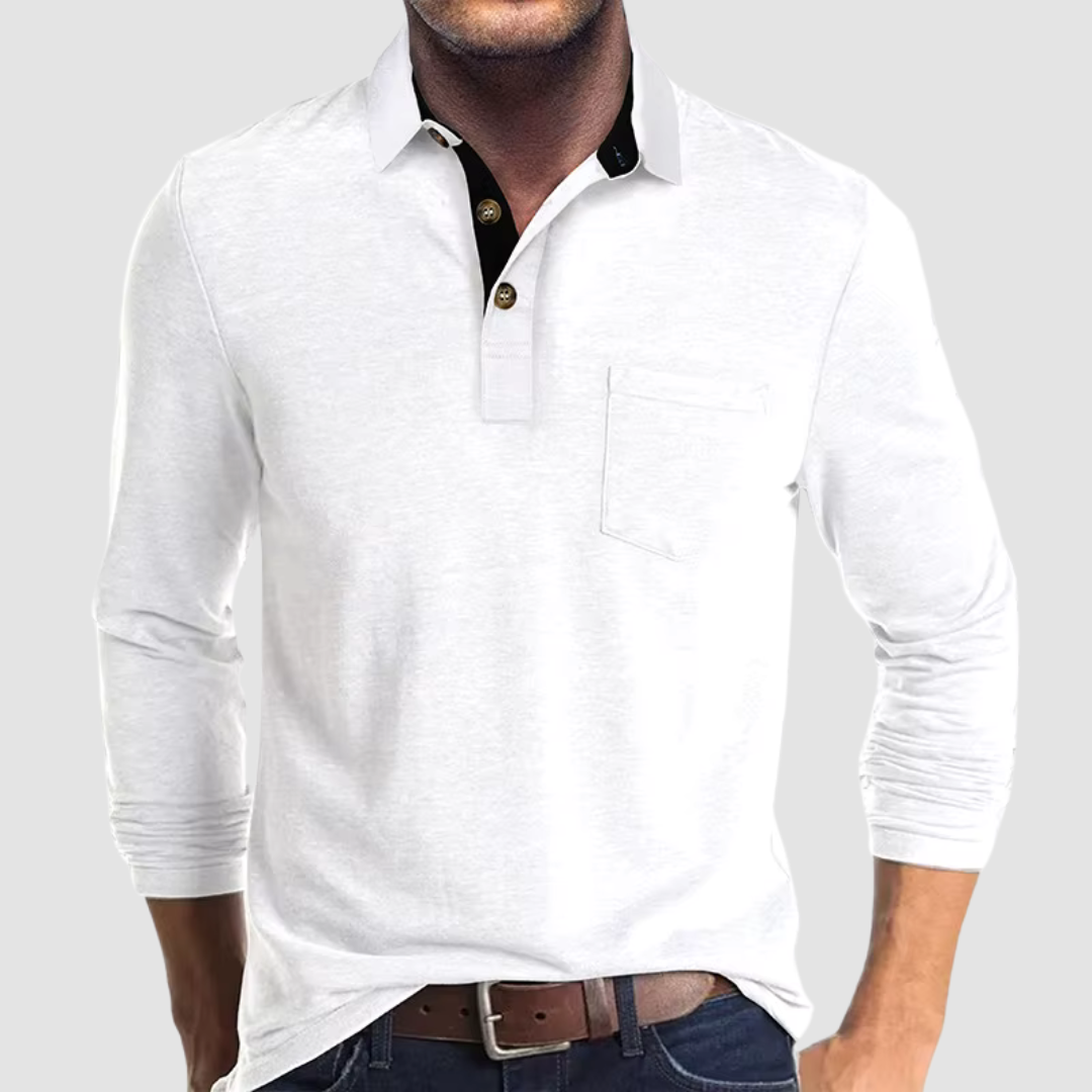 Trendy men's polo, classic fit, comfortable for everyday wear and versatile fashion.