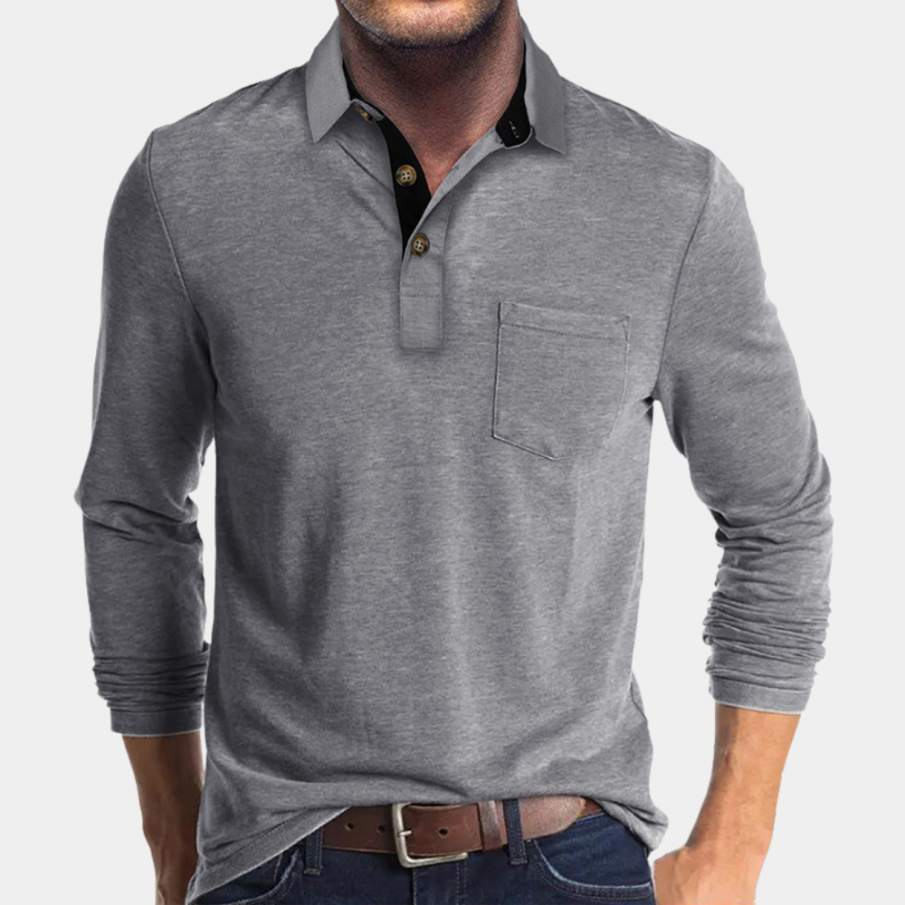 Tailored men's polo shirt, classic fit, ideal for everyday comfort & sophisticated style.