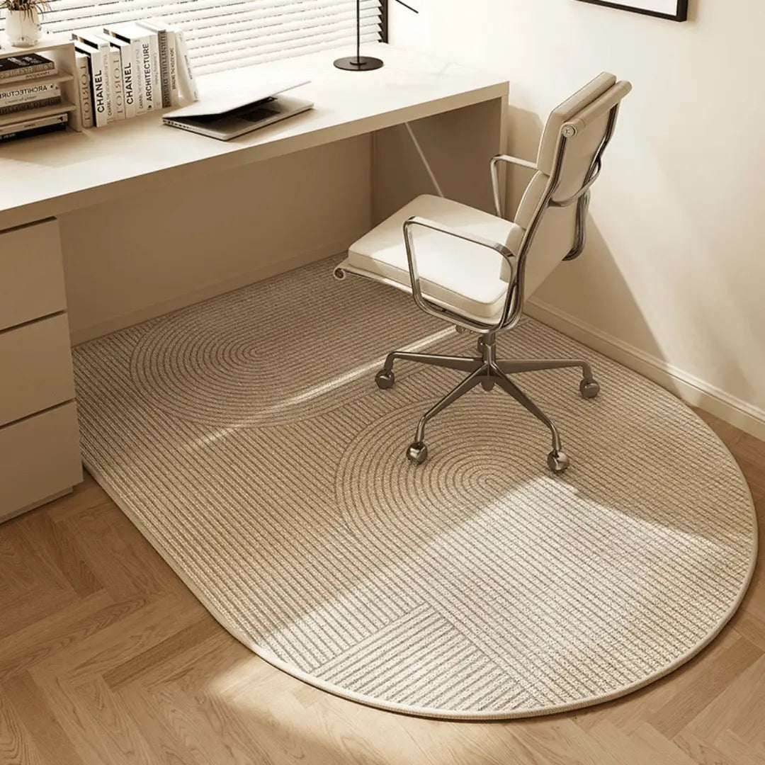 Functional desk chair mat with non-slip backing. Floor protector for office & gaming chairs, preserving carpets.