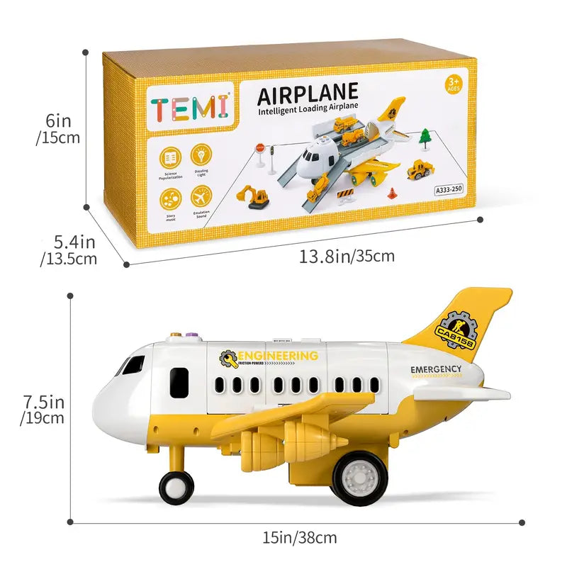 Cheerful multi-color interactive airplane toy for children, stimulating imagination and hours of fun playtime.