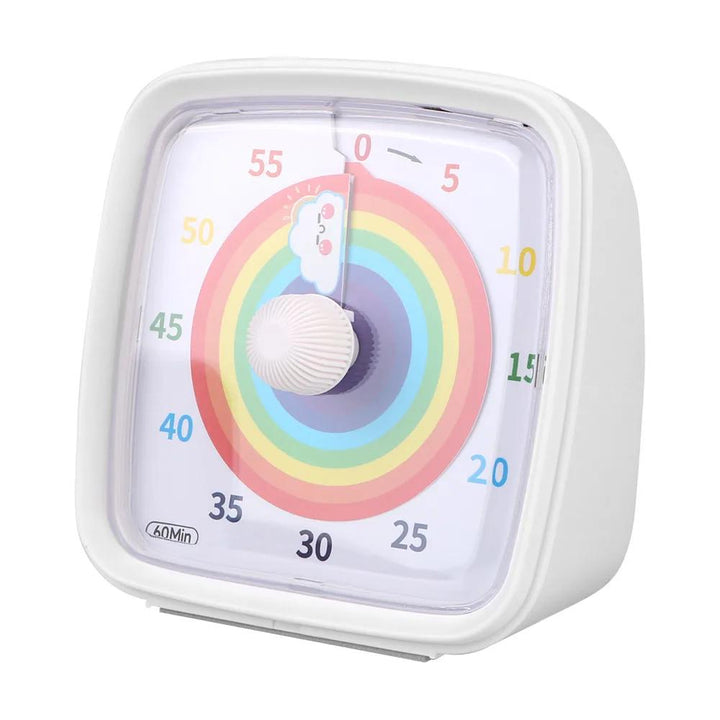 Colorful kids' 60-minute visual timer for time management, helping children track time during learning or play.