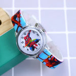 Boys watch sky blue