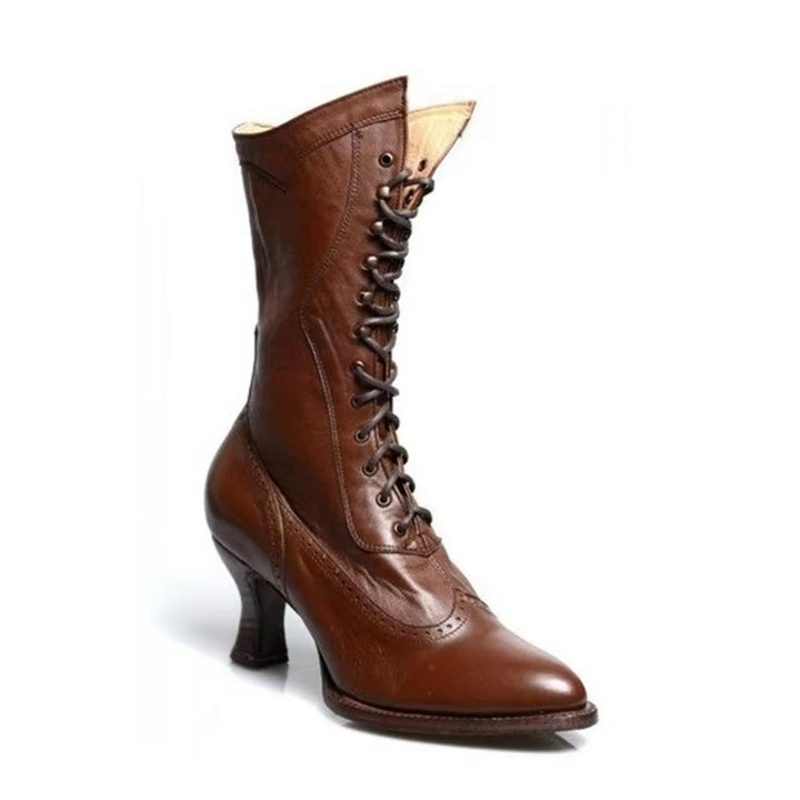 Unique pointed toe knight boots for women, high heel, great for cosplay & statement looks.