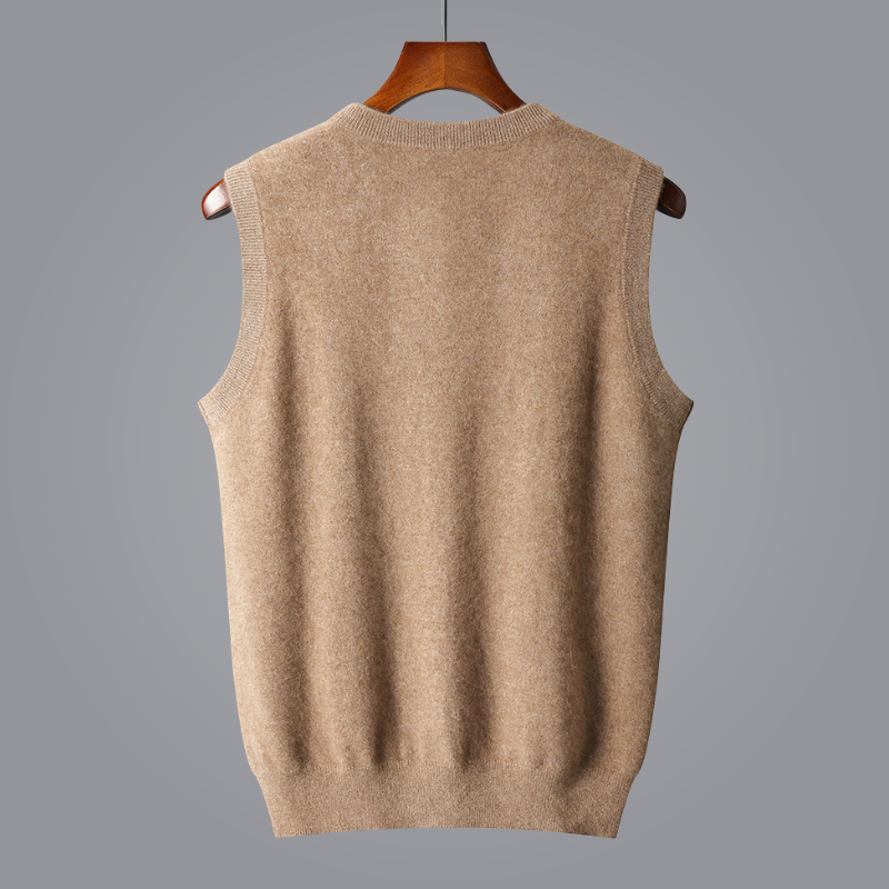 Elegant women's sweater vest in a versatile style, perfect for layered fashion or office attire.