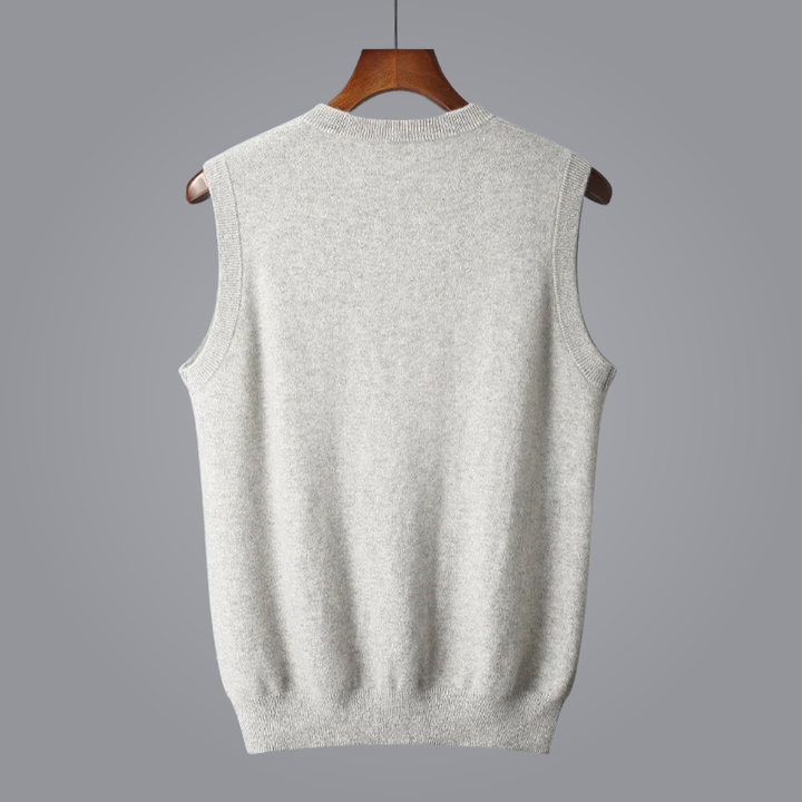 Comfy women's sweater vest, a chic sleeveless top for versatile style & elegant everyday wear.
