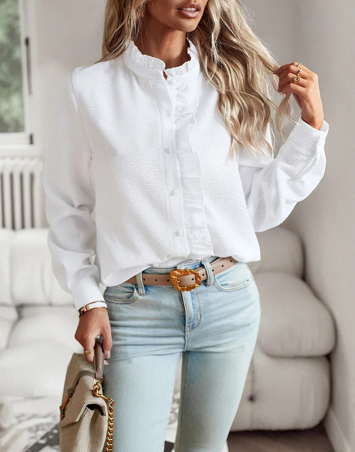 Timeless women's classic blouse; stylish, comfortable, and versatile for modern women.