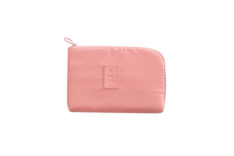 Stylish cactus nylon waterproof electronics organizer. Compact design for cables, chargers & travel tech.