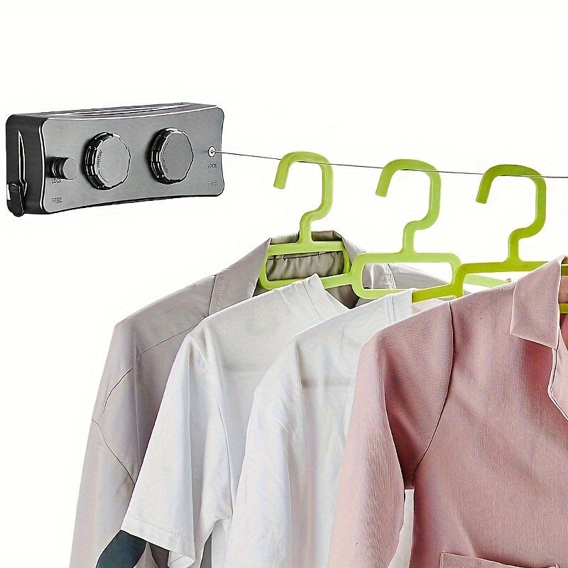 Easy-to-install foldable clothesline, double lines for maximum laundry drying capacity.