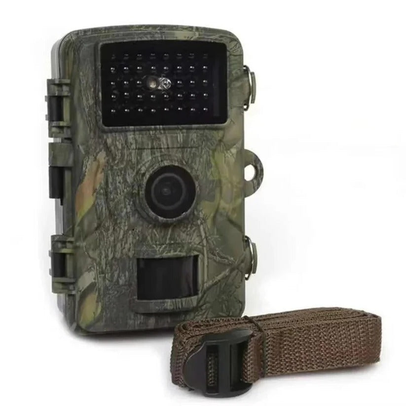 Compact outdoor wildlife camera with night vision. Weatherproof trail cam for nature monitoring & surveillance.